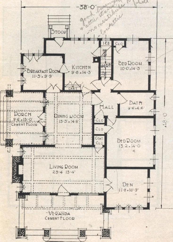 An illustration from Book A-7 of one hundred homes, 1917, leaf 104