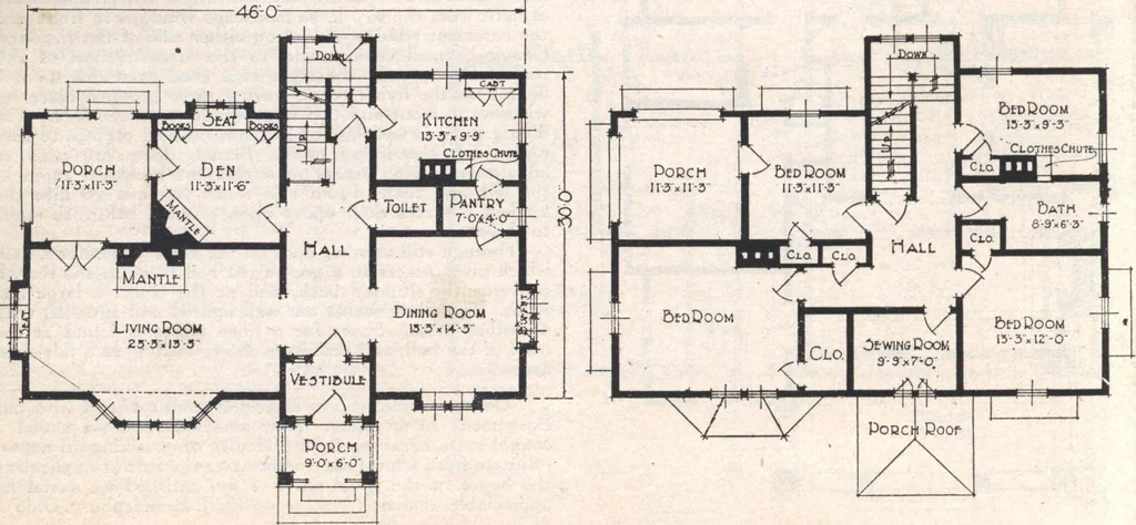 An illustration from Book A-7 of one hundred homes, 1917, leaf 105