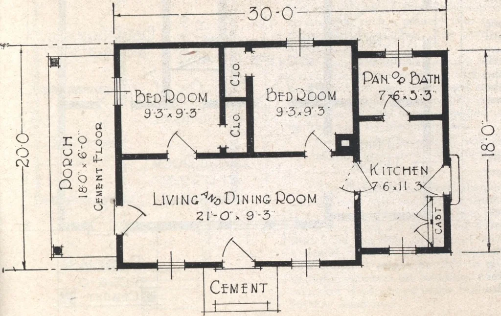 An illustration from Book A-7 of one hundred homes, 1917, leaf 18