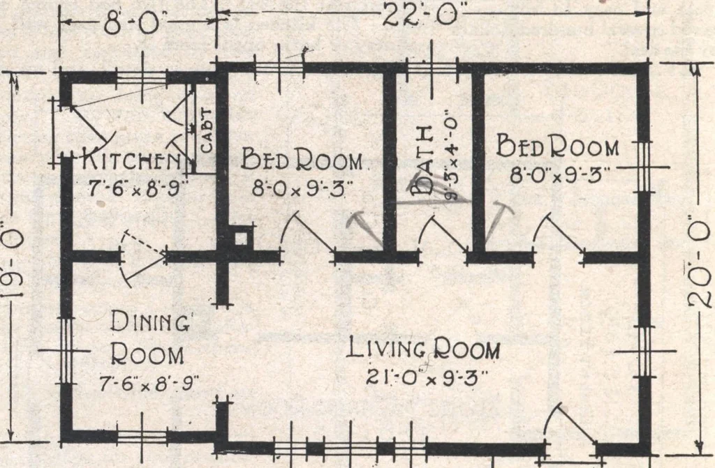 An illustration from Book A-7 of one hundred homes, 1917, leaf 19