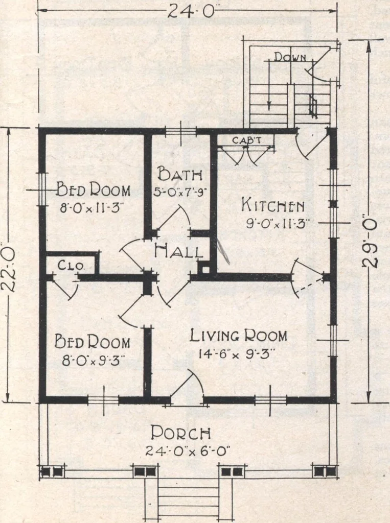 An illustration from Book A-7 of one hundred homes, 1917, leaf 28