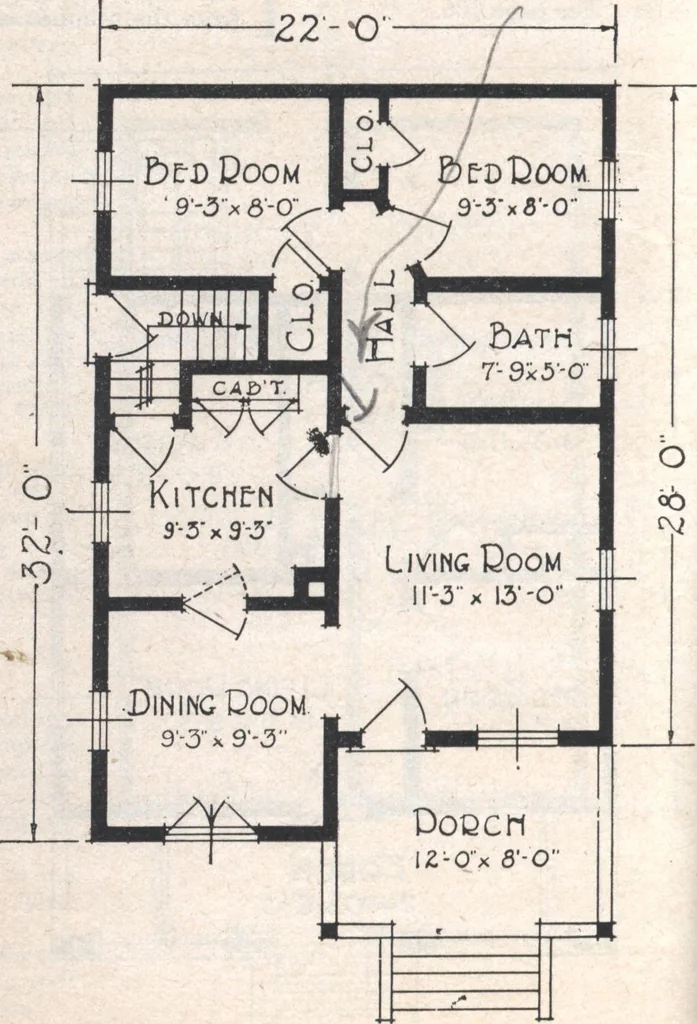 An illustration from Book A-7 of one hundred homes, 1917, leaf 29