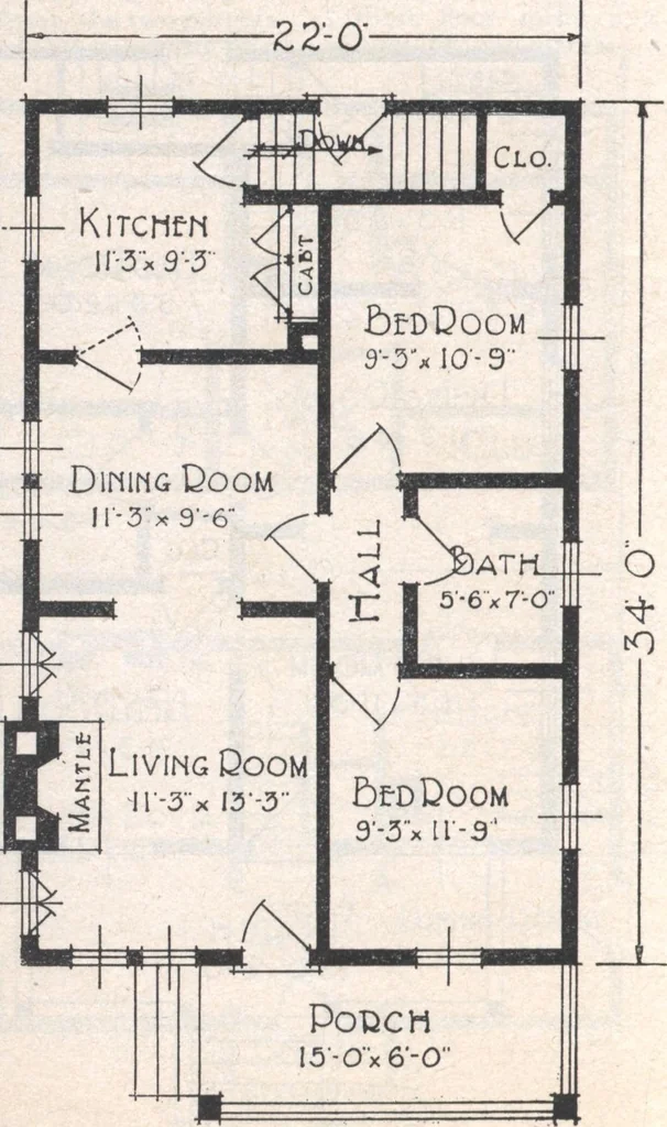 An illustration from Book A-7 of one hundred homes, 1917, leaf 37