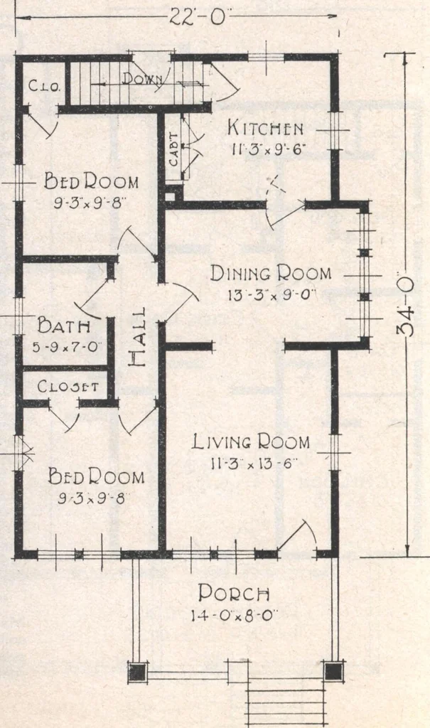 An illustration from Book A-7 of one hundred homes, 1917, leaf 41