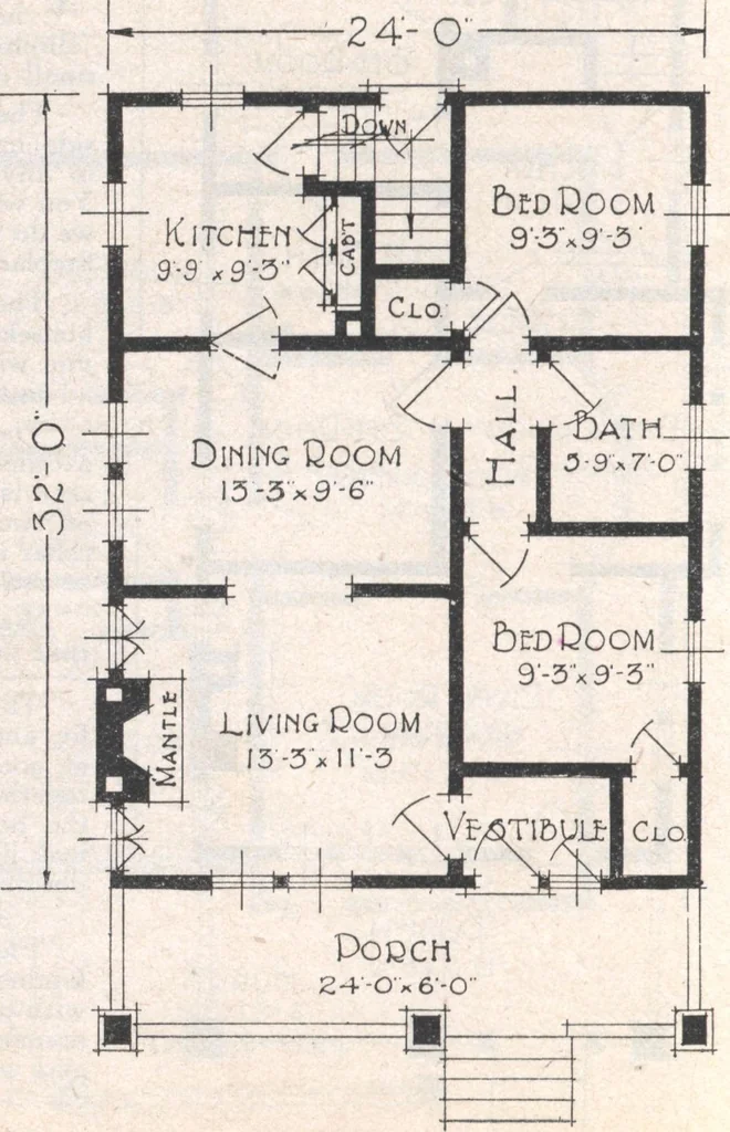 An illustration from Book A-7 of one hundred homes, 1917, leaf 45