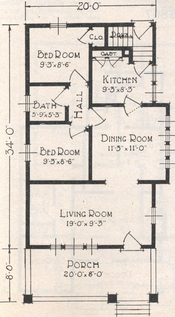 An illustration from Book A-7 of one hundred homes, 1917, leaf 46
