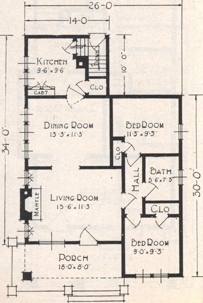 An illustration from Book A-7 of one hundred homes, 1917, leaf 47