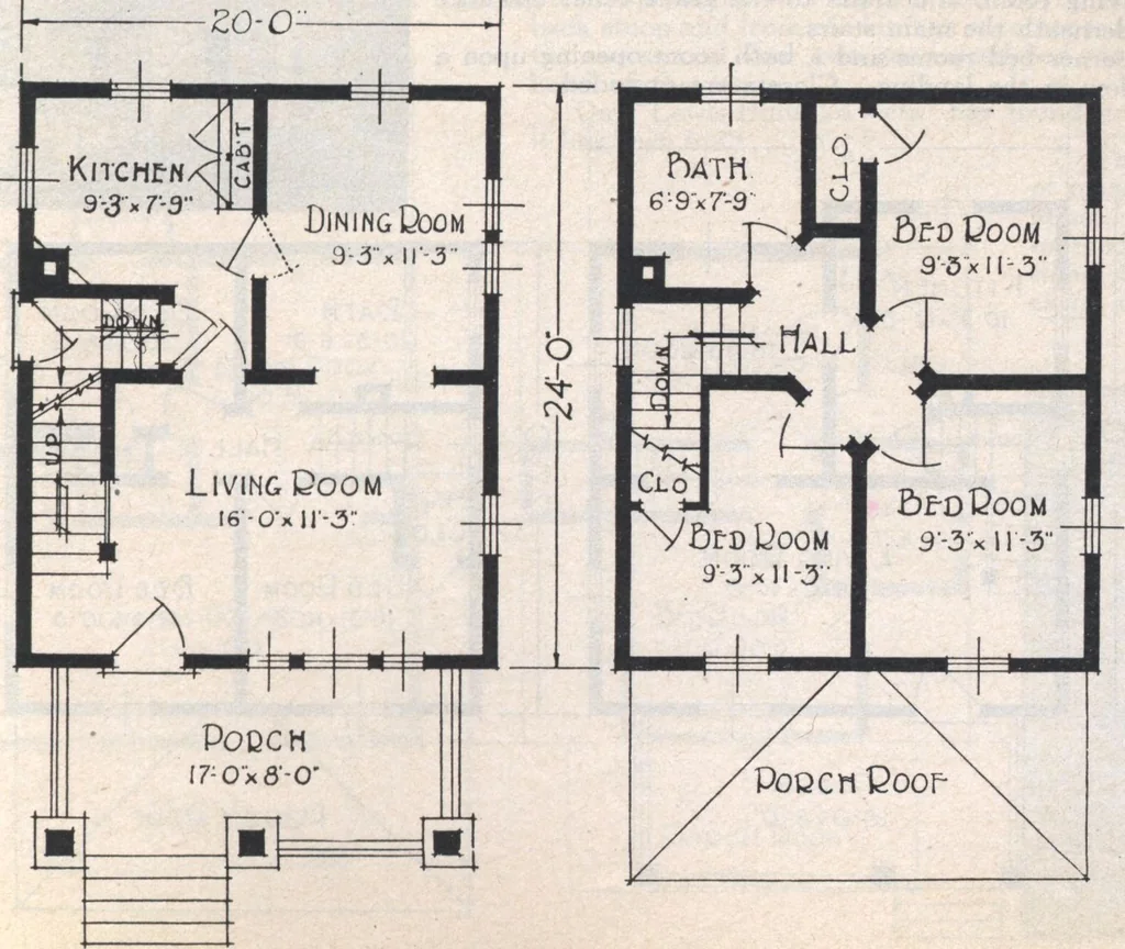 An illustration from Book A-7 of one hundred homes, 1917, leaf 50