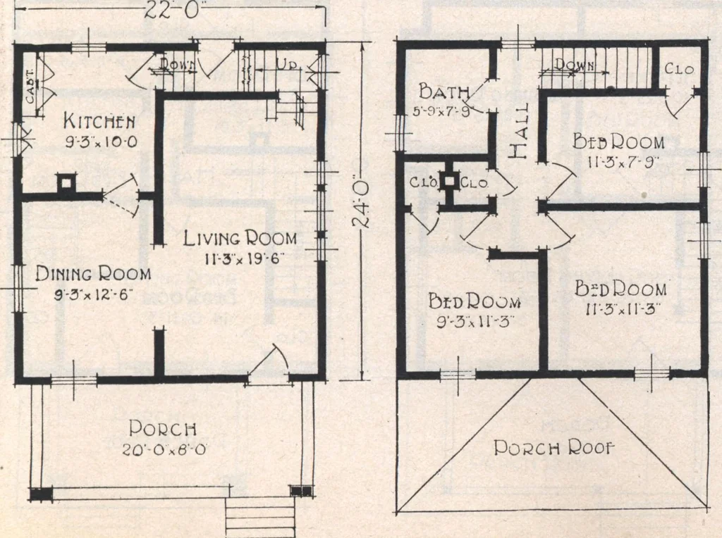 An illustration from Book A-7 of one hundred homes, 1917, leaf 58