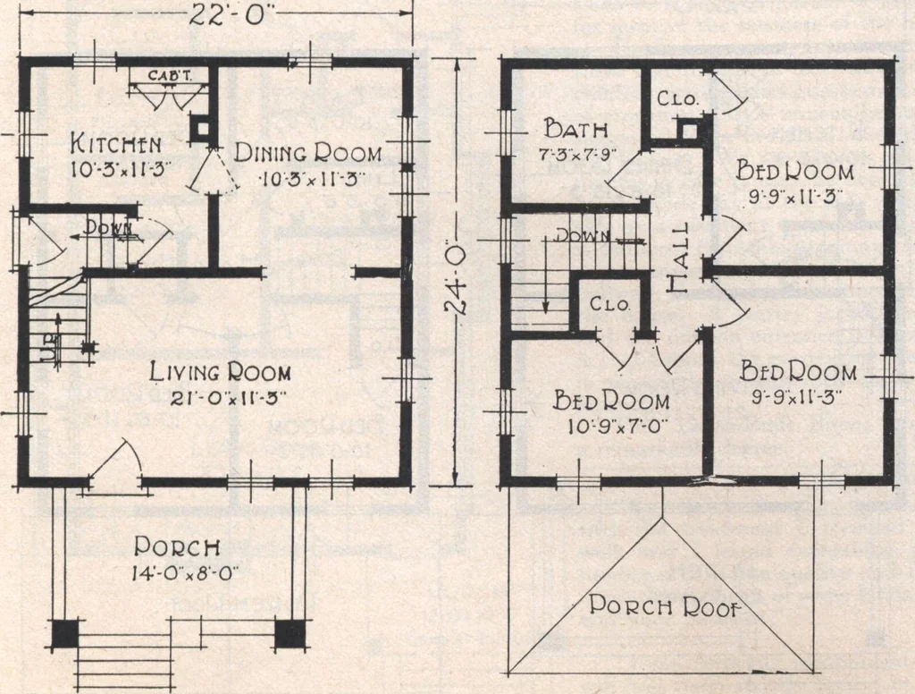An illustration from Book A-7 of one hundred homes, 1917, leaf 60