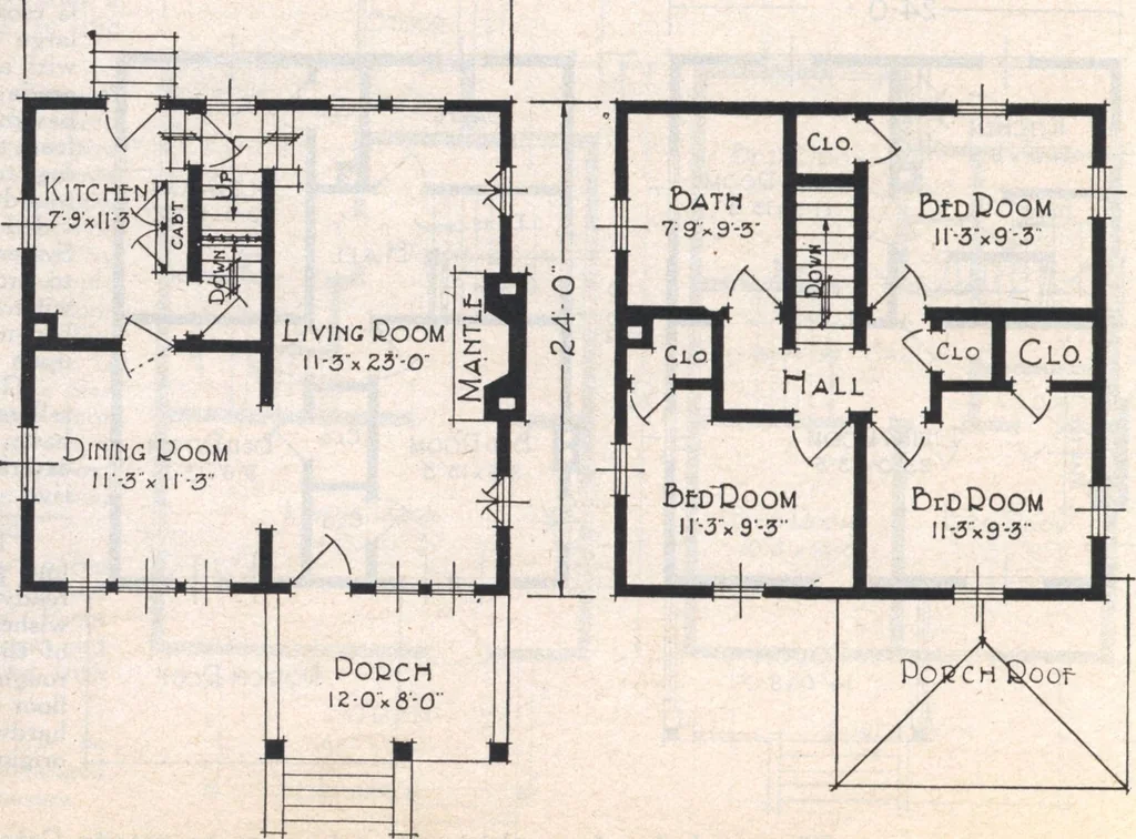 An illustration from Book A-7 of one hundred homes, 1917, leaf 65