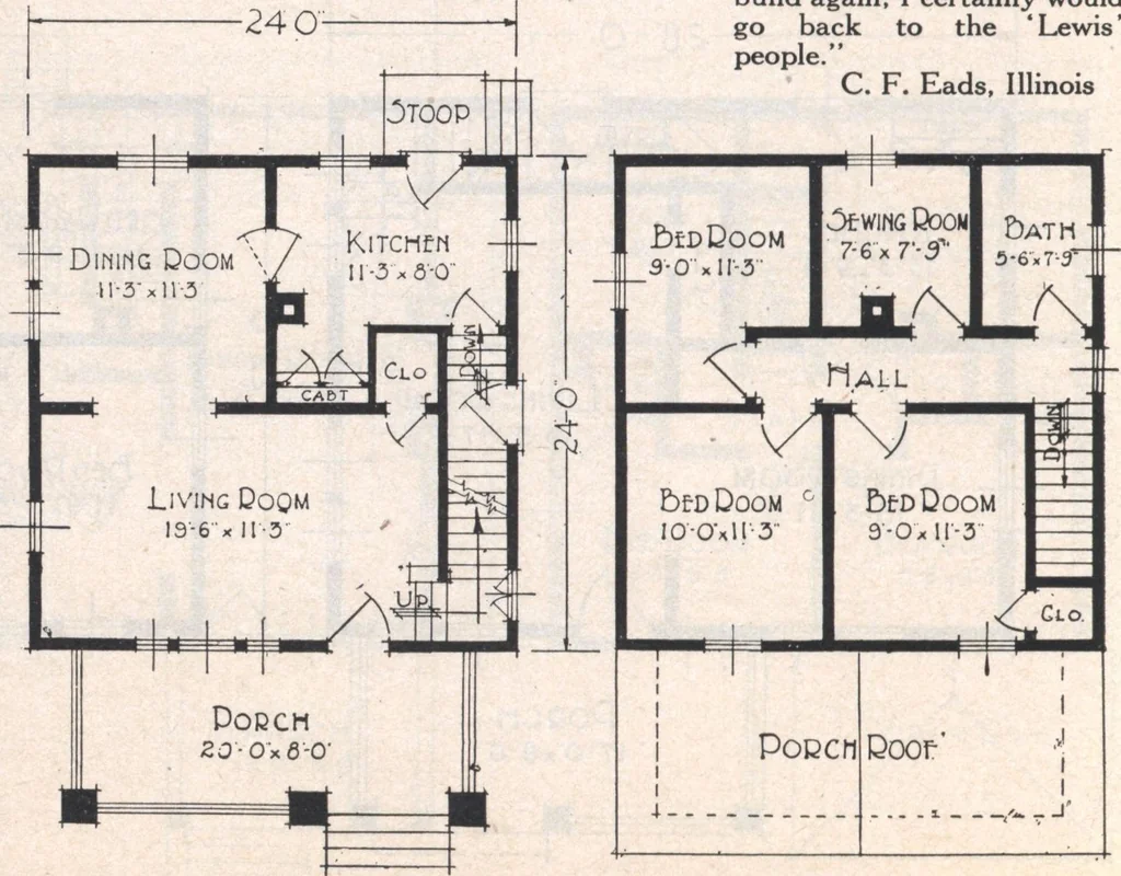 An illustration from Book A-7 of one hundred homes, 1917, leaf 67