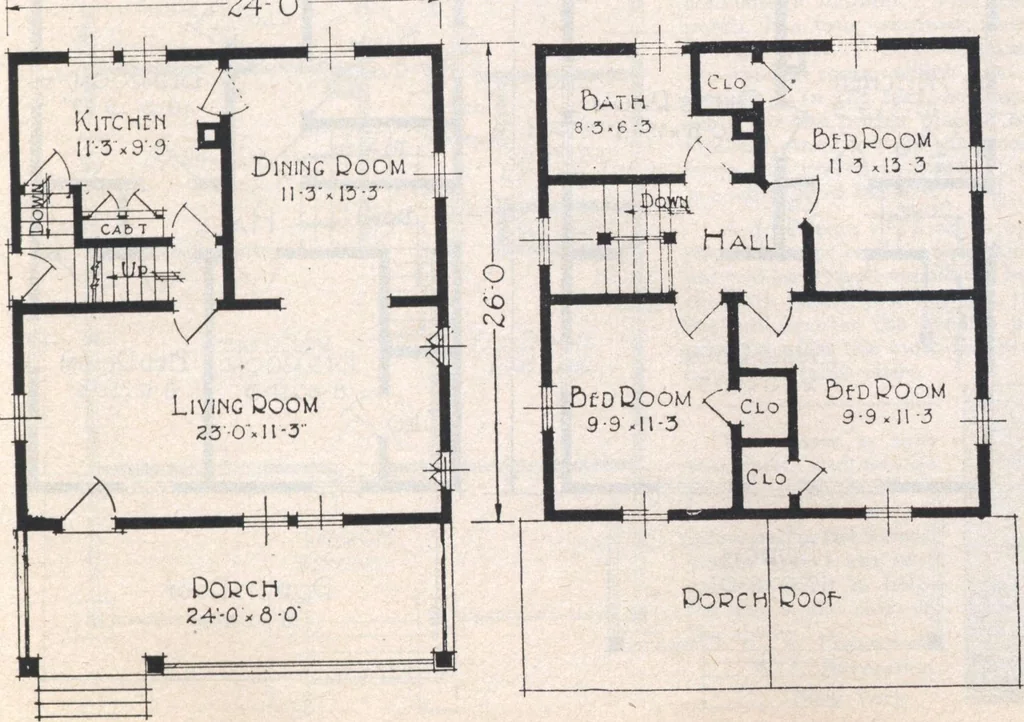 An illustration from Book A-7 of one hundred homes, 1917, leaf 68