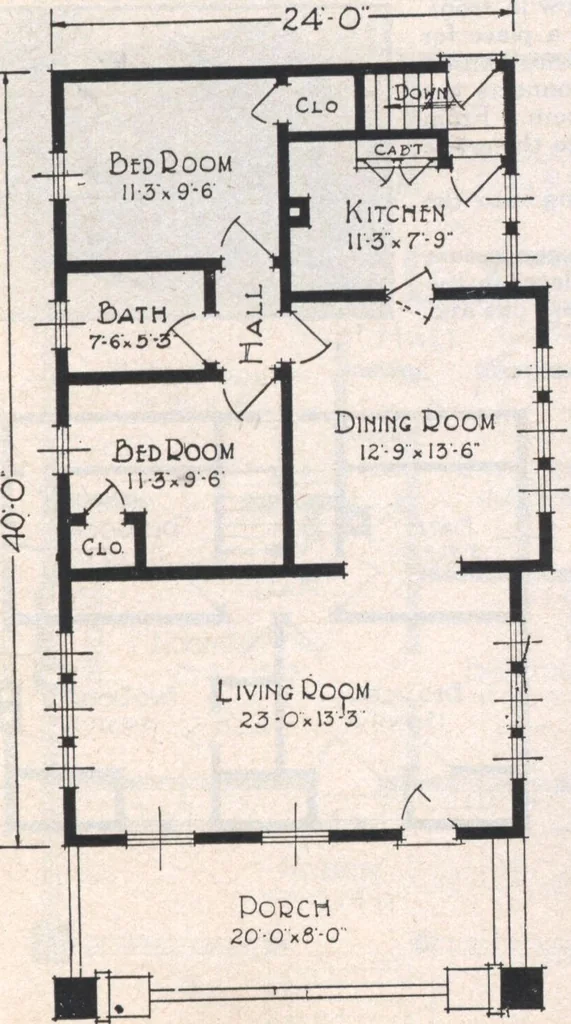 An illustration from Book A-7 of one hundred homes, 1917, leaf 72
