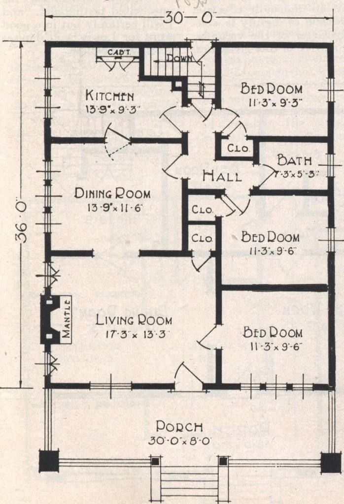 An illustration from Book A-7 of one hundred homes, 1917, leaf 74