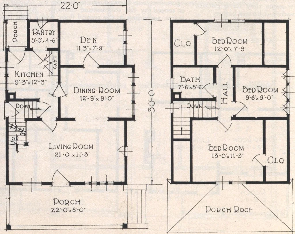 An illustration from Book A-7 of one hundred homes, 1917, leaf 77
