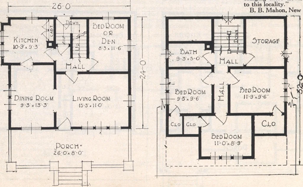 An illustration from Book A-7 of one hundred homes, 1917, leaf 83