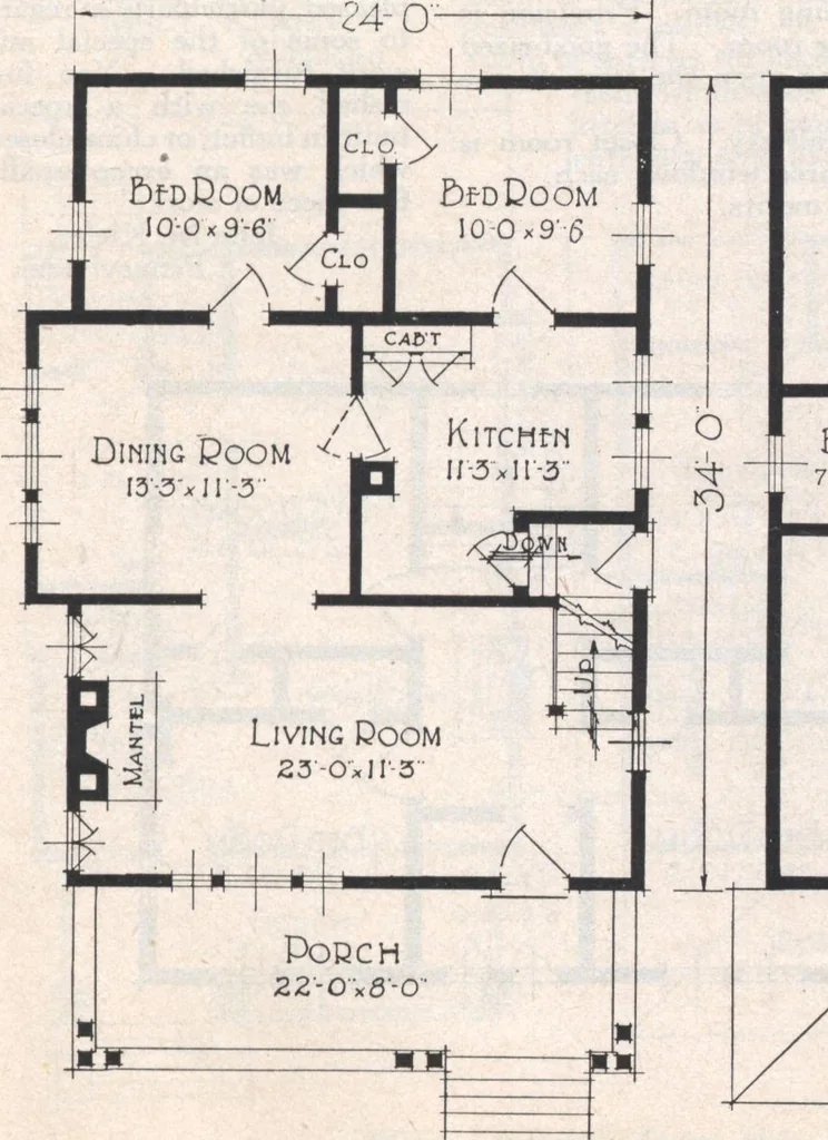 An illustration from Book A-7 of one hundred homes, 1917, leaf 84