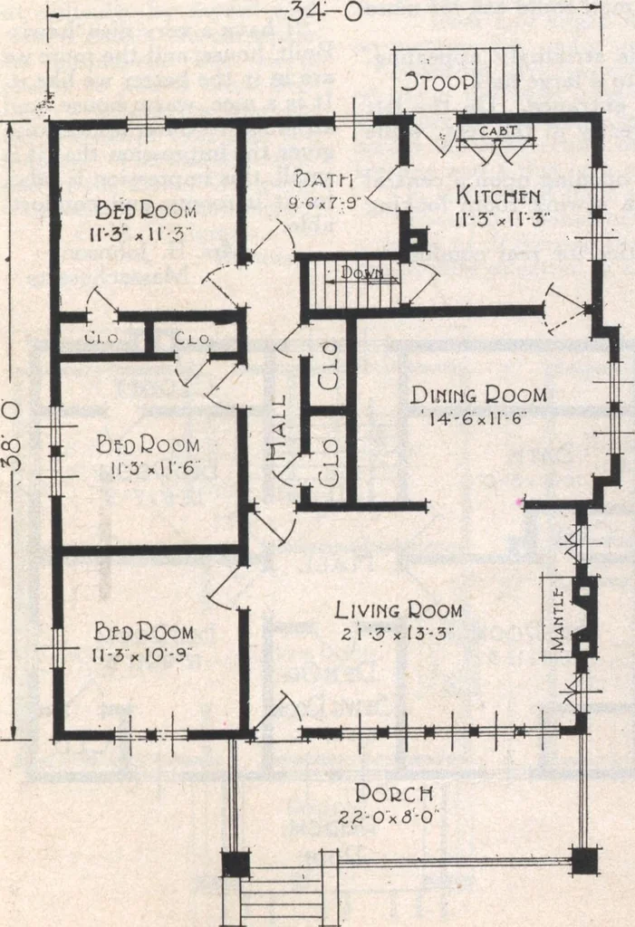 An illustration from Book A-7 of one hundred homes, 1917, leaf 88