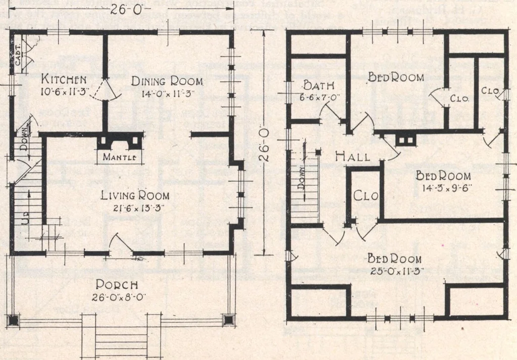 An illustration from Book A-7 of one hundred homes, 1917, leaf 91