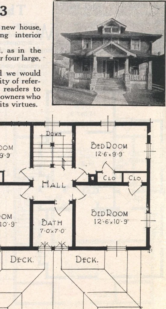 An illustration from Book A-7 of one hundred homes, 1917, leaf 93