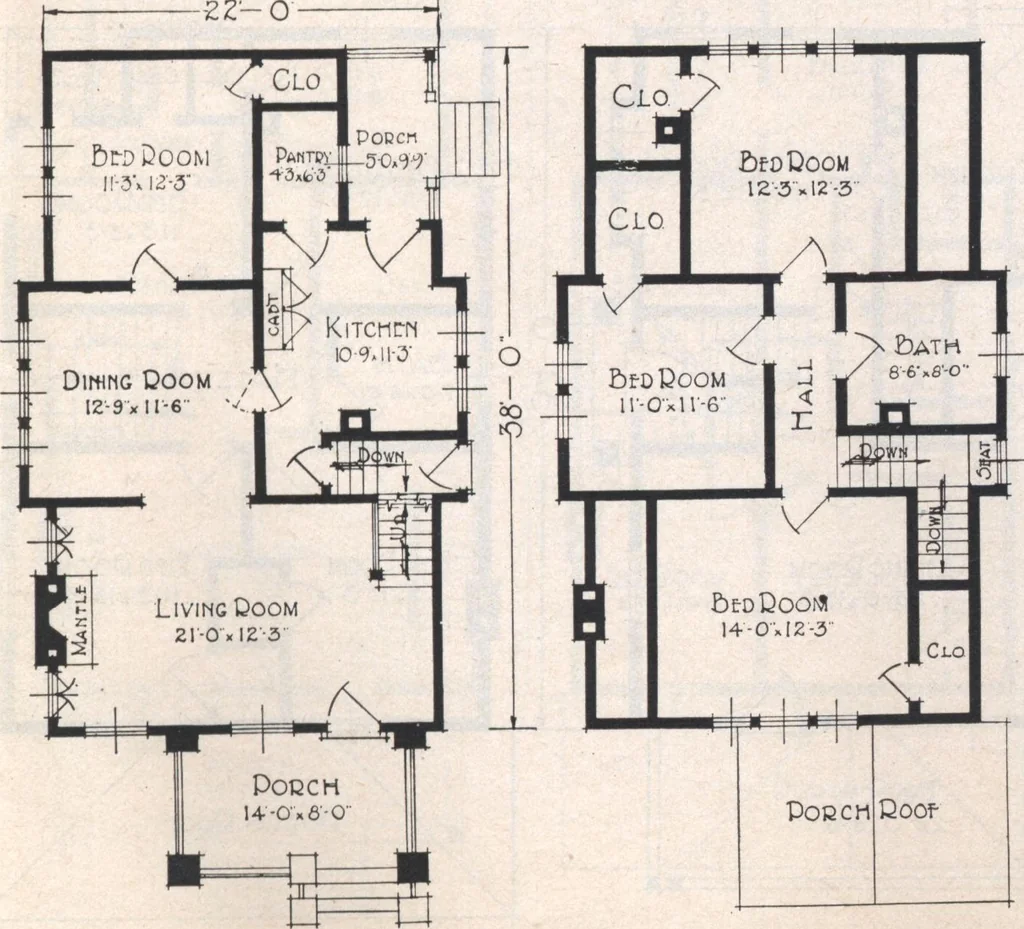 An illustration from Book A-7 of one hundred homes, 1917, leaf 94