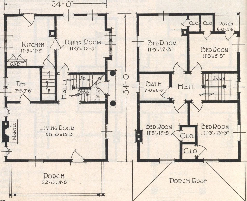 An illustration from Book A-7 of one hundred homes, 1917, leaf 95