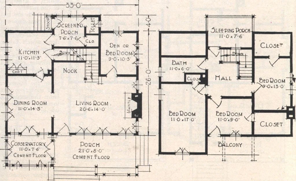An illustration from Book A-7 of one hundred homes, 1917, leaf 99