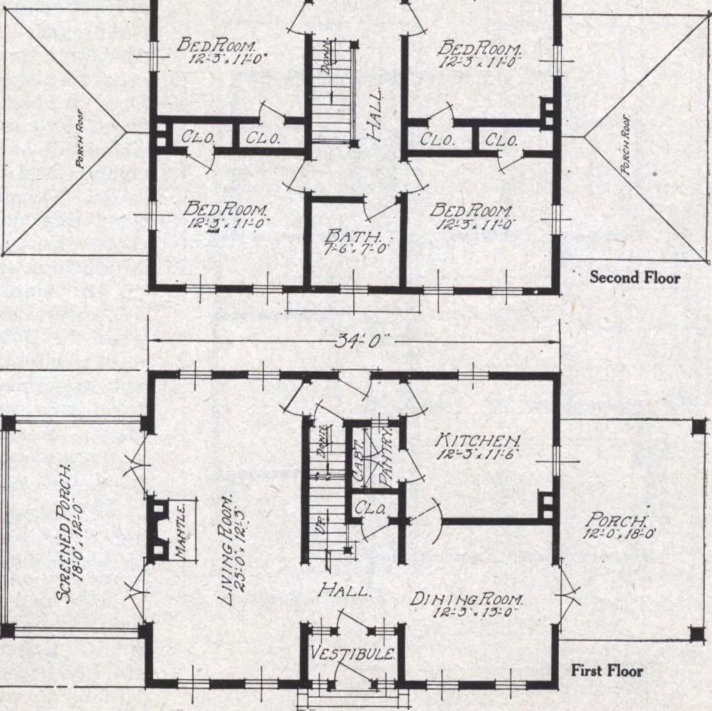 An illustration from Book A-6 of one hundred homes, 1915, leaf 104