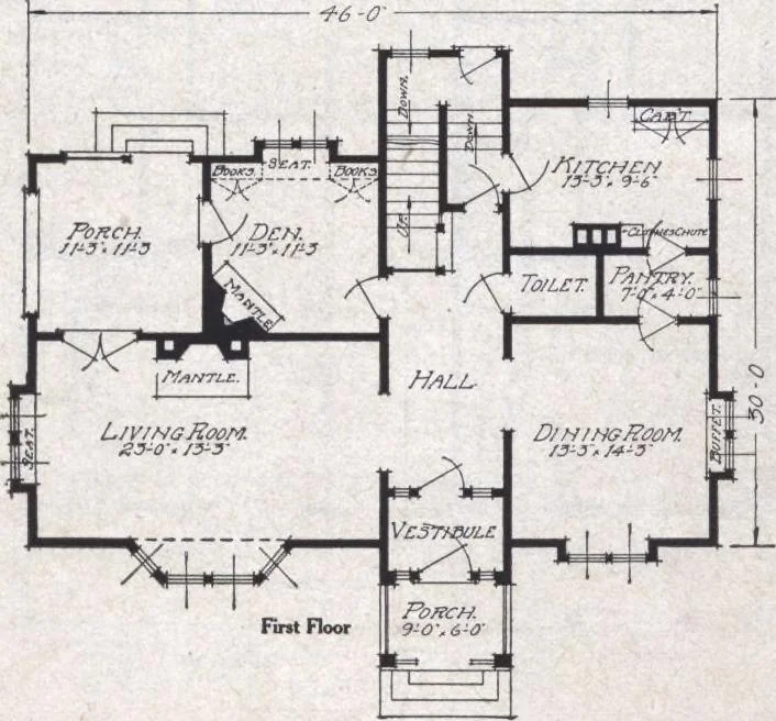 An illustration from Book A-6 of one hundred homes, 1915, leaf 105