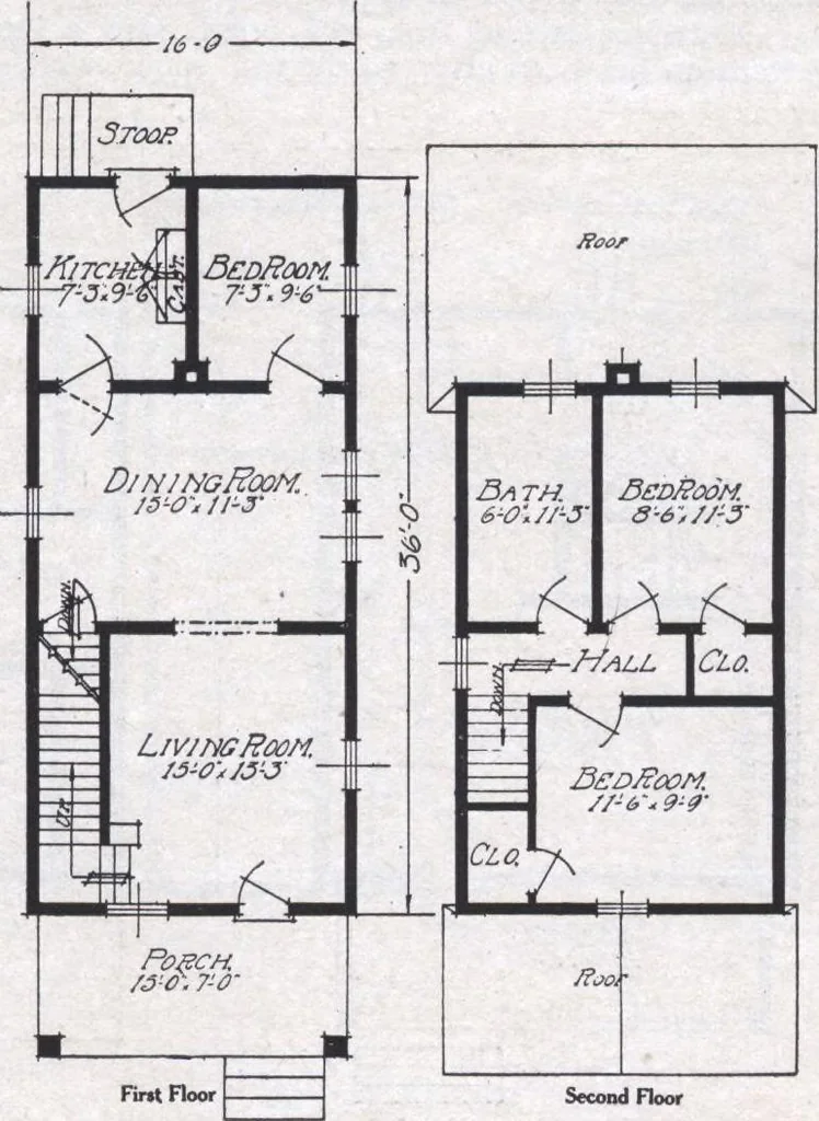 An illustration from Book A-6 of one hundred homes, 1915, leaf 36