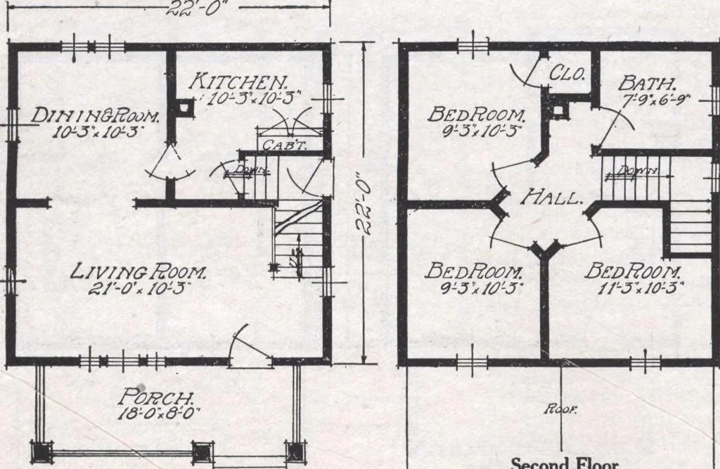 An illustration from Book A-6 of one hundred homes, 1915, leaf 43