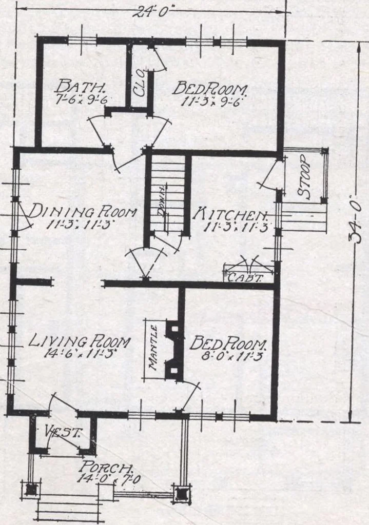 An illustration from Book A-6 of one hundred homes, 1915, leaf 48