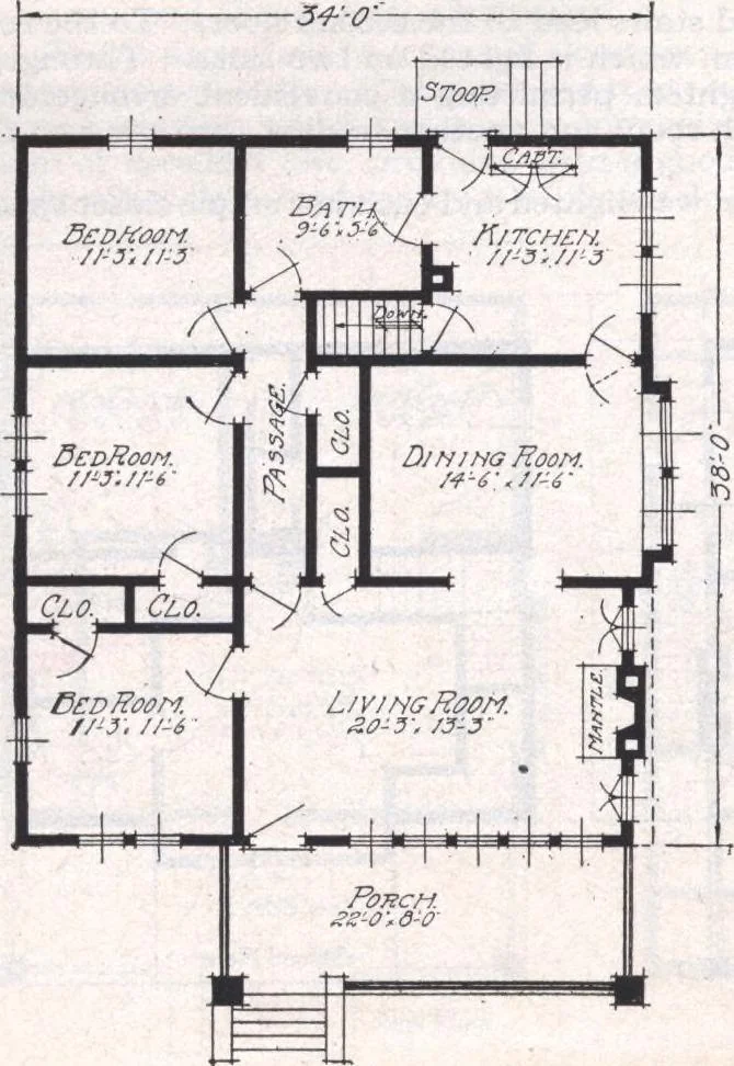 An illustration from Book A-6 of one hundred homes, 1915, leaf 91