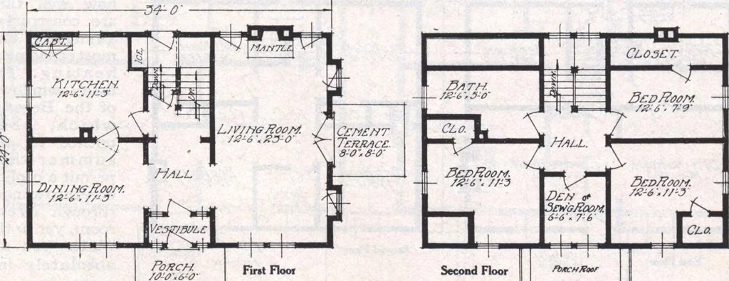 An illustration from Book A-6 of one hundred homes, 1915, leaf 92