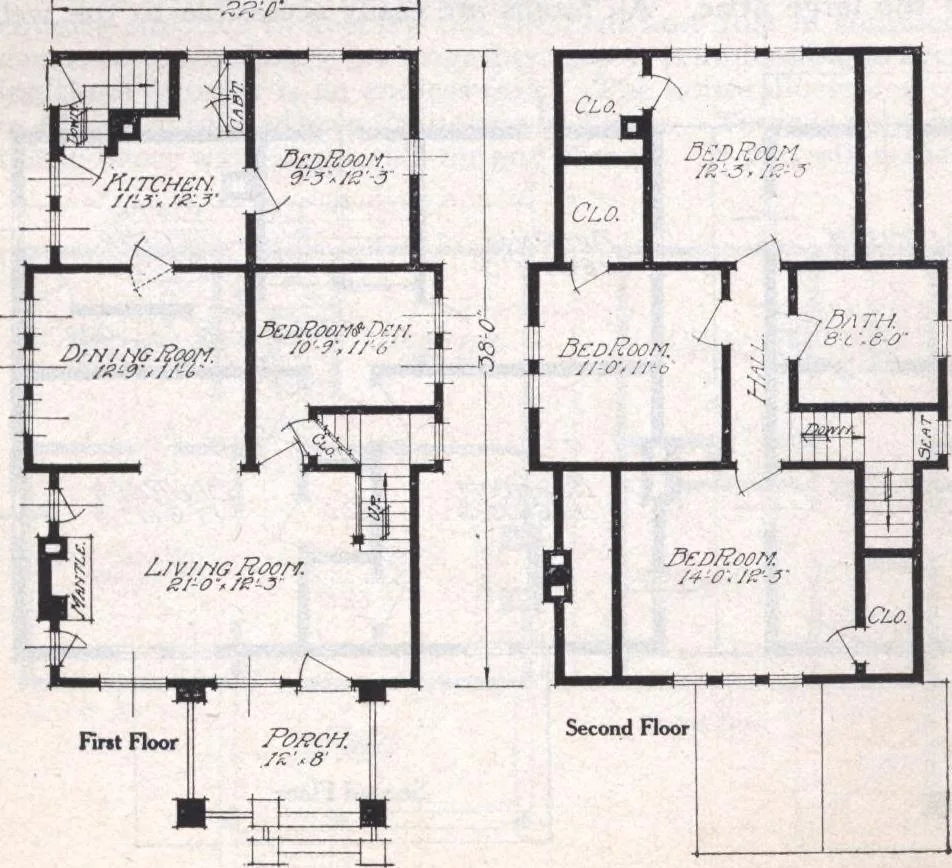 An illustration from Book A-6 of one hundred homes, 1915, leaf 95