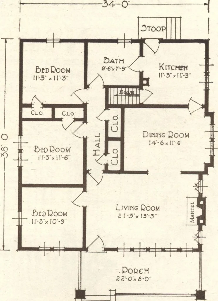 An illustration from Lewis homes: homes of character, 1922, leaf 100
