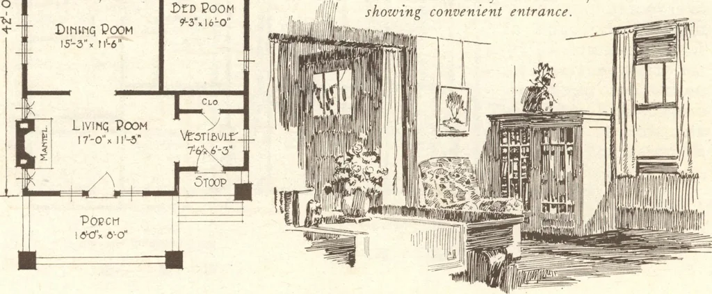 An illustration from Lewis homes: homes of character, 1922, leaf 107