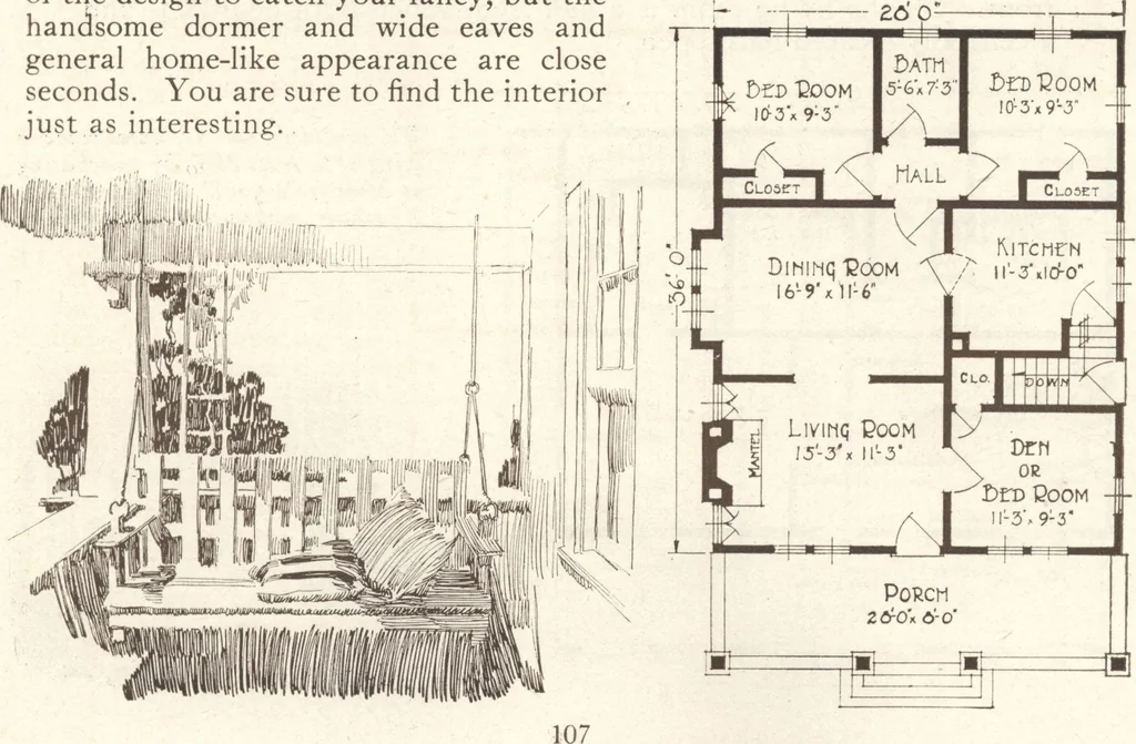An illustration from Lewis homes: homes of character, 1922, leaf 110