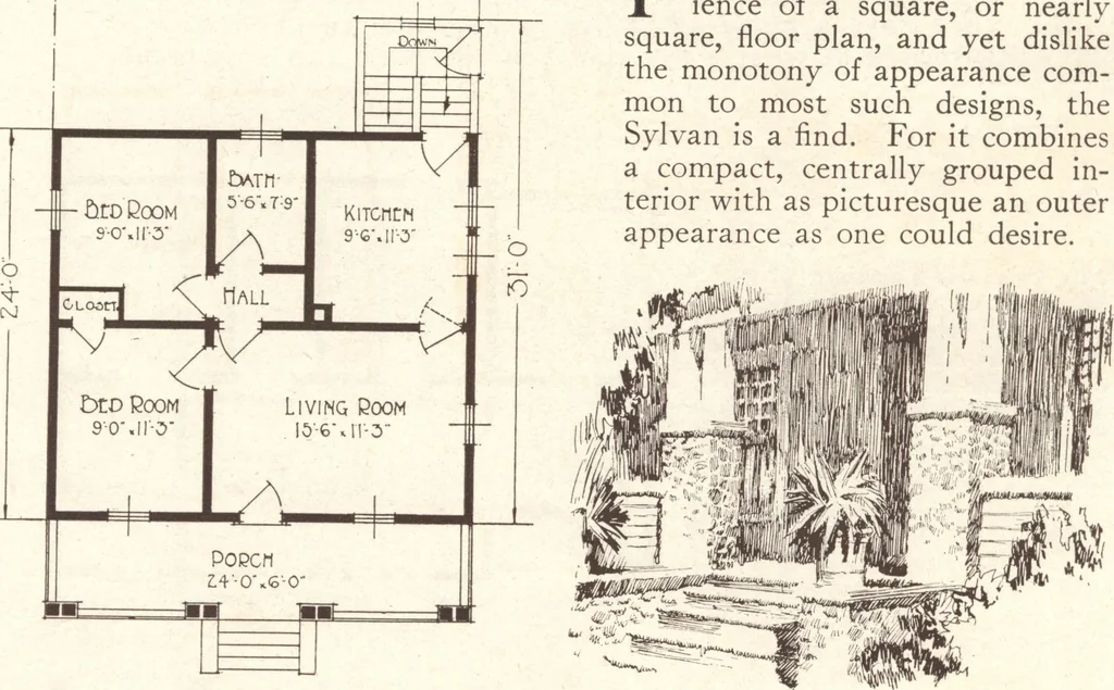 An illustration from Lewis homes: homes of character, 1922, leaf 129
