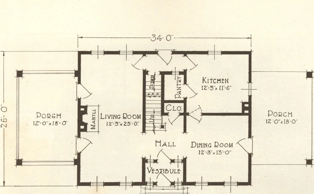An illustration from Lewis homes: homes of character, 1922, leaf 24