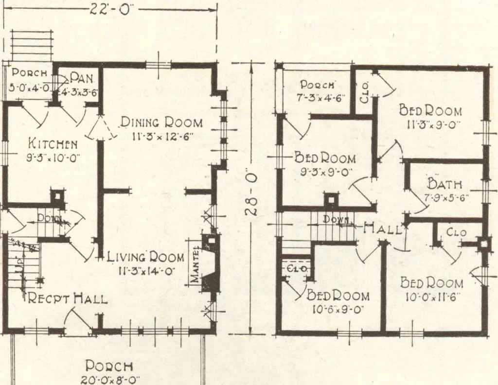 An illustration from Lewis homes: homes of character, 1922, leaf 44