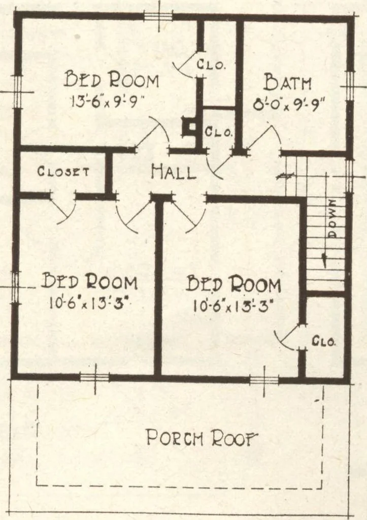 An illustration from Lewis homes: homes of character, 1922, leaf 56