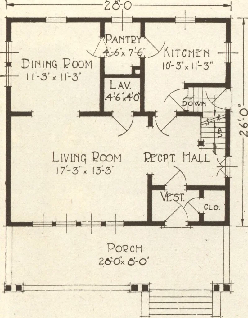 An illustration from Lewis homes: homes of character, 1922, leaf 84