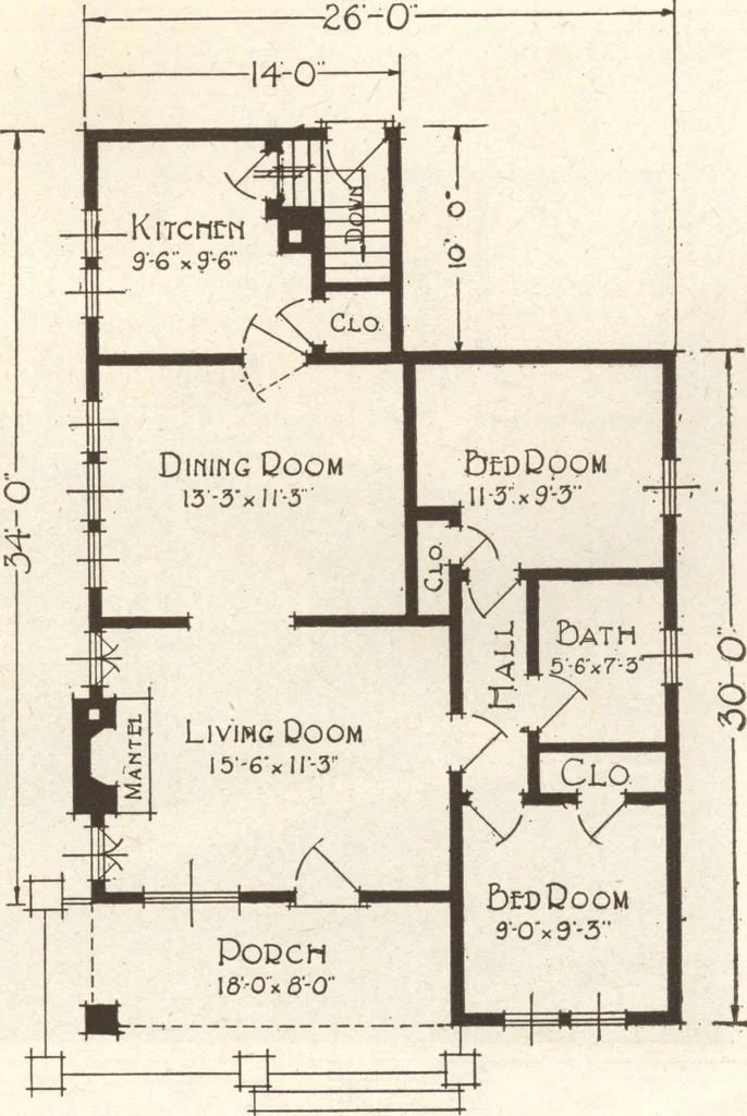 An illustration from Lewis homes: homes of character, 1922, leaf 96