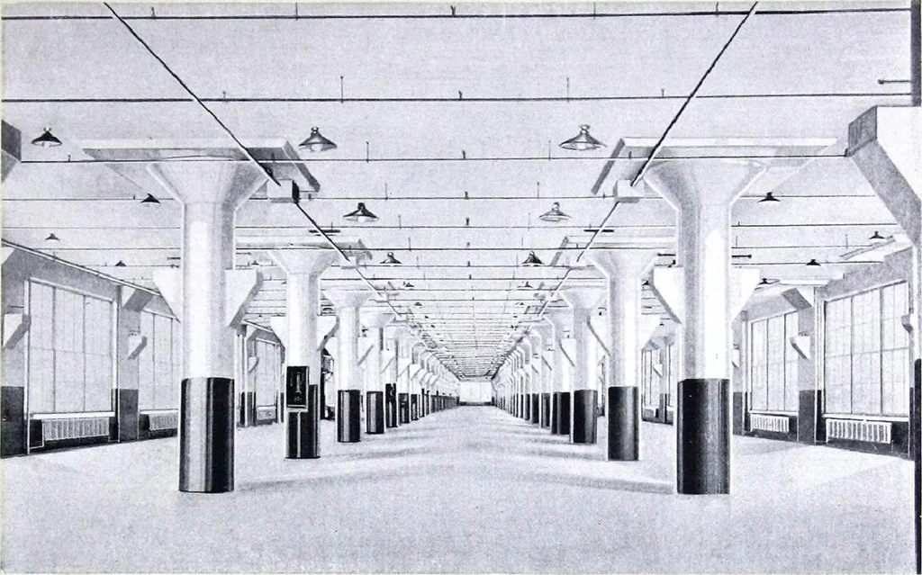 An illustration from Lighting Industrial Interiors, 1920, leaf 8