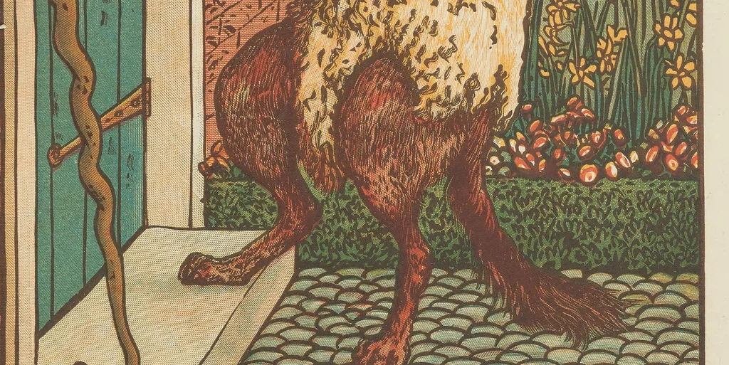 An illustration from Little Red Riding Hood, 1875, leaf 9