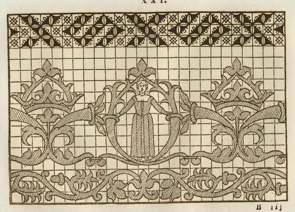 An illustration from Livres a dentelles; No. 2, 1887, leaf 22