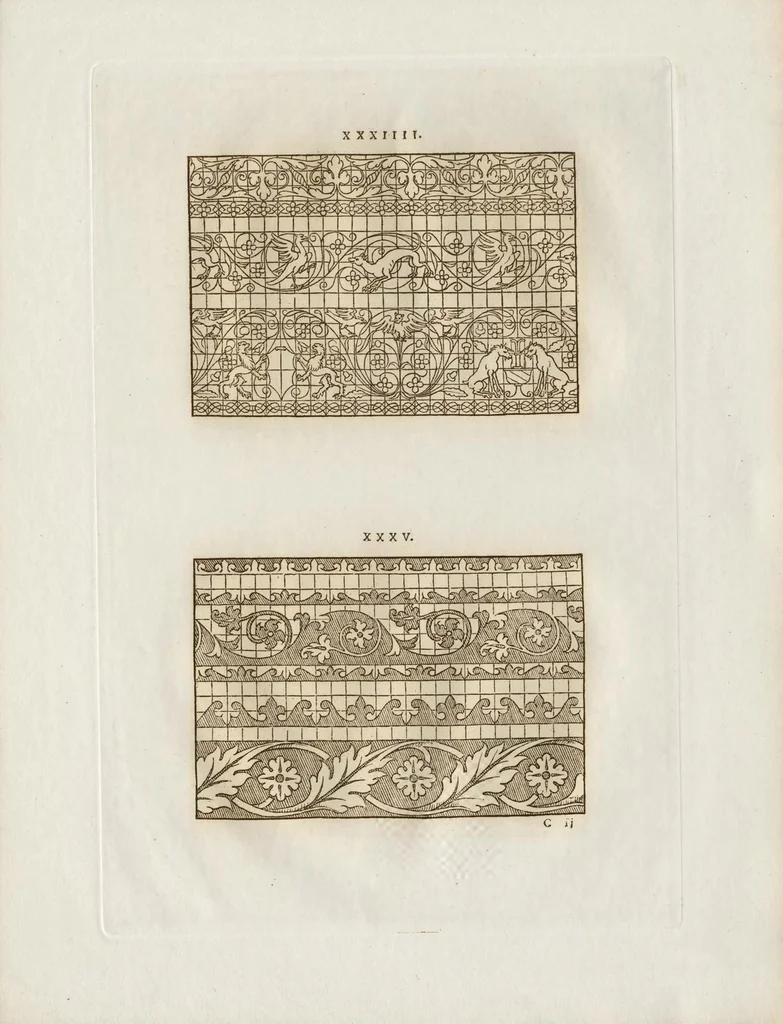 An illustration from Livres a dentelles; No. 2, 1887, leaf 36