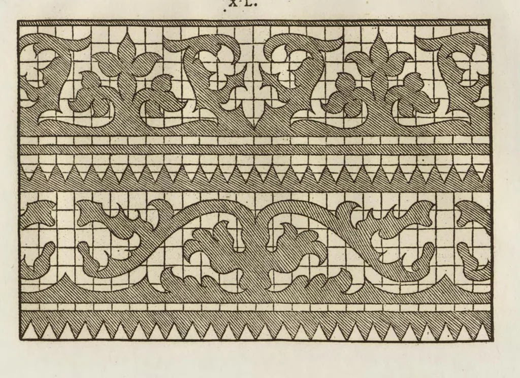 An illustration from Livres a dentelles; No. 2, 1887, leaf 42